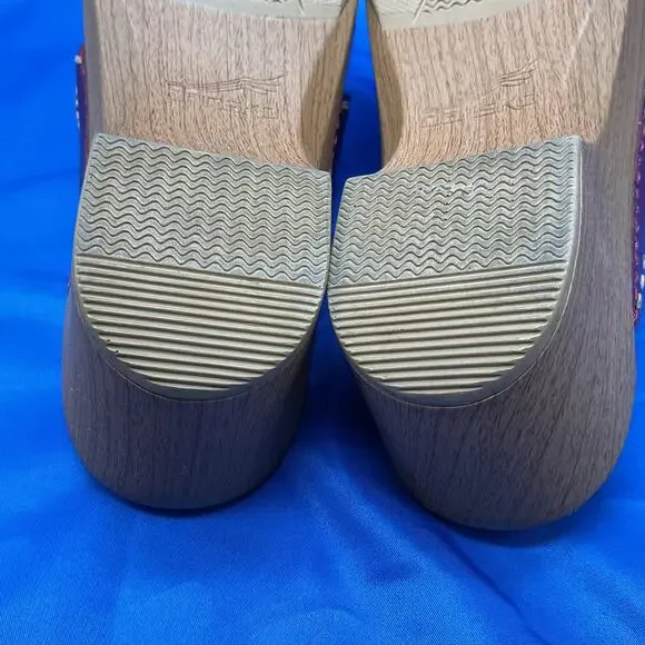 Dansko Chunky Slide Sandal Brown Leather Womens US11 UE42 - Picture 7 of 9